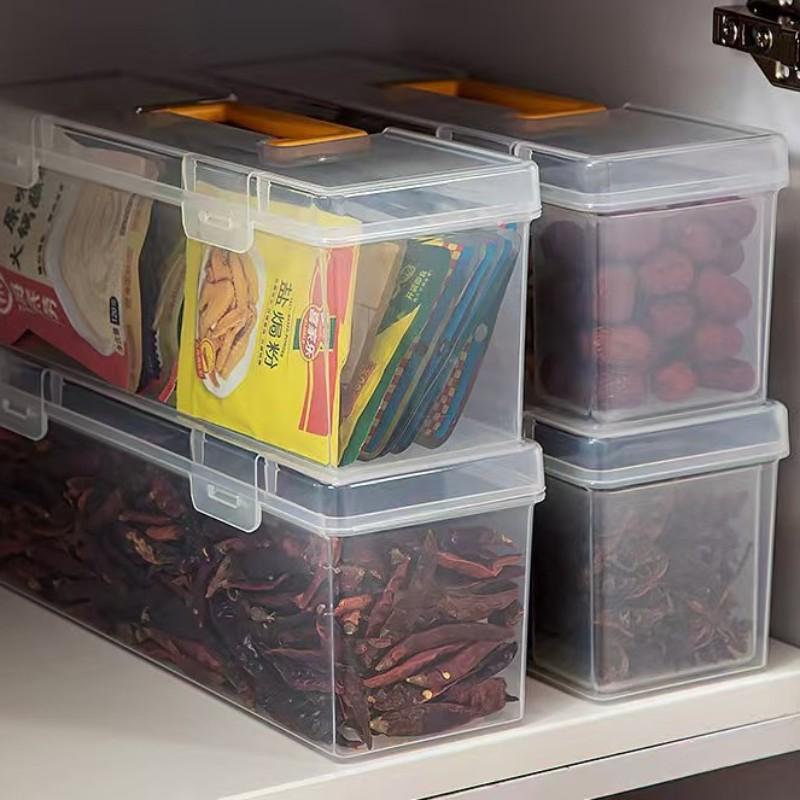 7pcs Storage Boxes Set, Transparent PP Material, Stackable & Reusable, Ideal for Kitchen, Fridge, Pantry, Food Organization