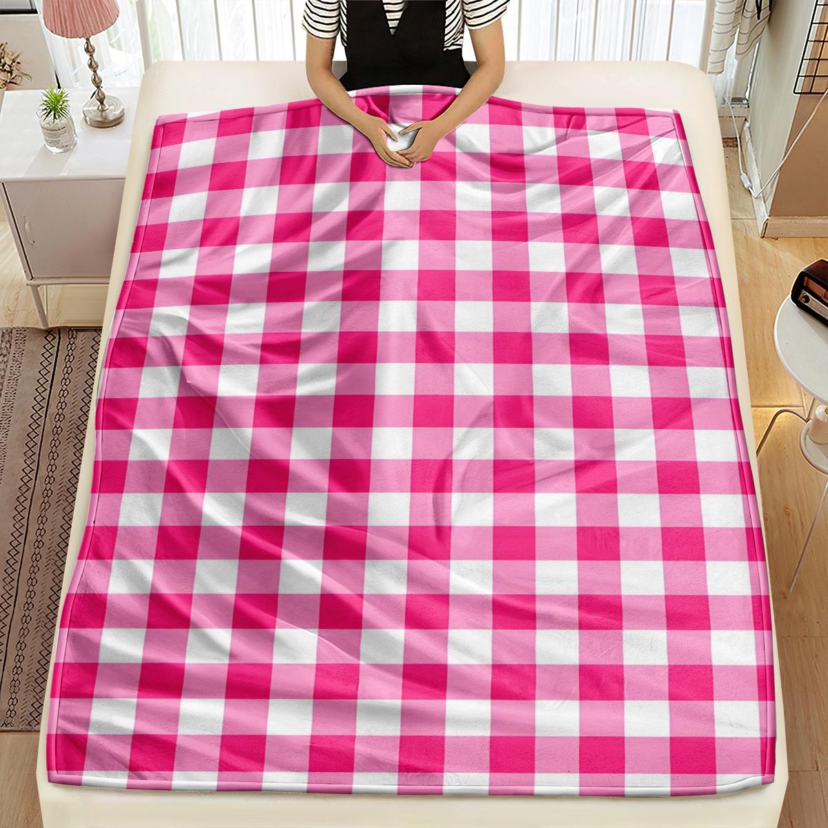 Plaid Flannel Sofa Blanket, Soft Plush Warm Blanket for Men and Women, Comfortable Thick Bedspread, Multiple Colors Available