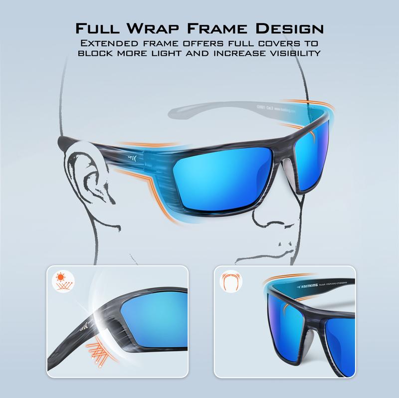 KastKing Huzzah Polarized Sport Sunglasses for Men and Women, Ideal for Driving Fishing Cycling and Running, UV Protection