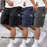 Men's 3-Pack Practical Loose Cargo Shorts with Pockets, Large Side Pockets, Drawstring Waist, Casual Athleisure Street Style, Sportswear, Geometric, Summer Outdoor Sports