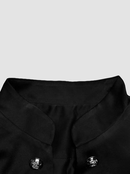 Women's Long Sleeve Woven Jacket, Office & Commute Casual Wear, Fall Winter, Slim-Fit Design, Double Button Detailing