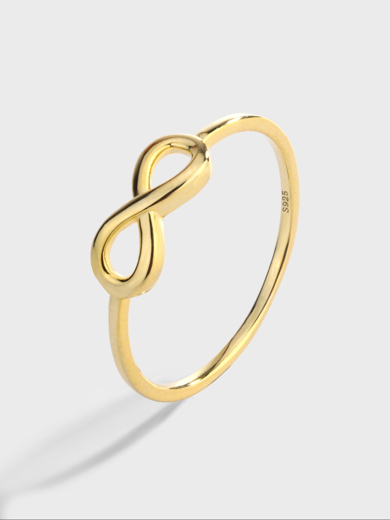 925 Sterling Silver Infinity Symbol Ring, Eternal Love Minimalist Luxury Style, Perfect Gift for Girlfriend Best Friend Lover