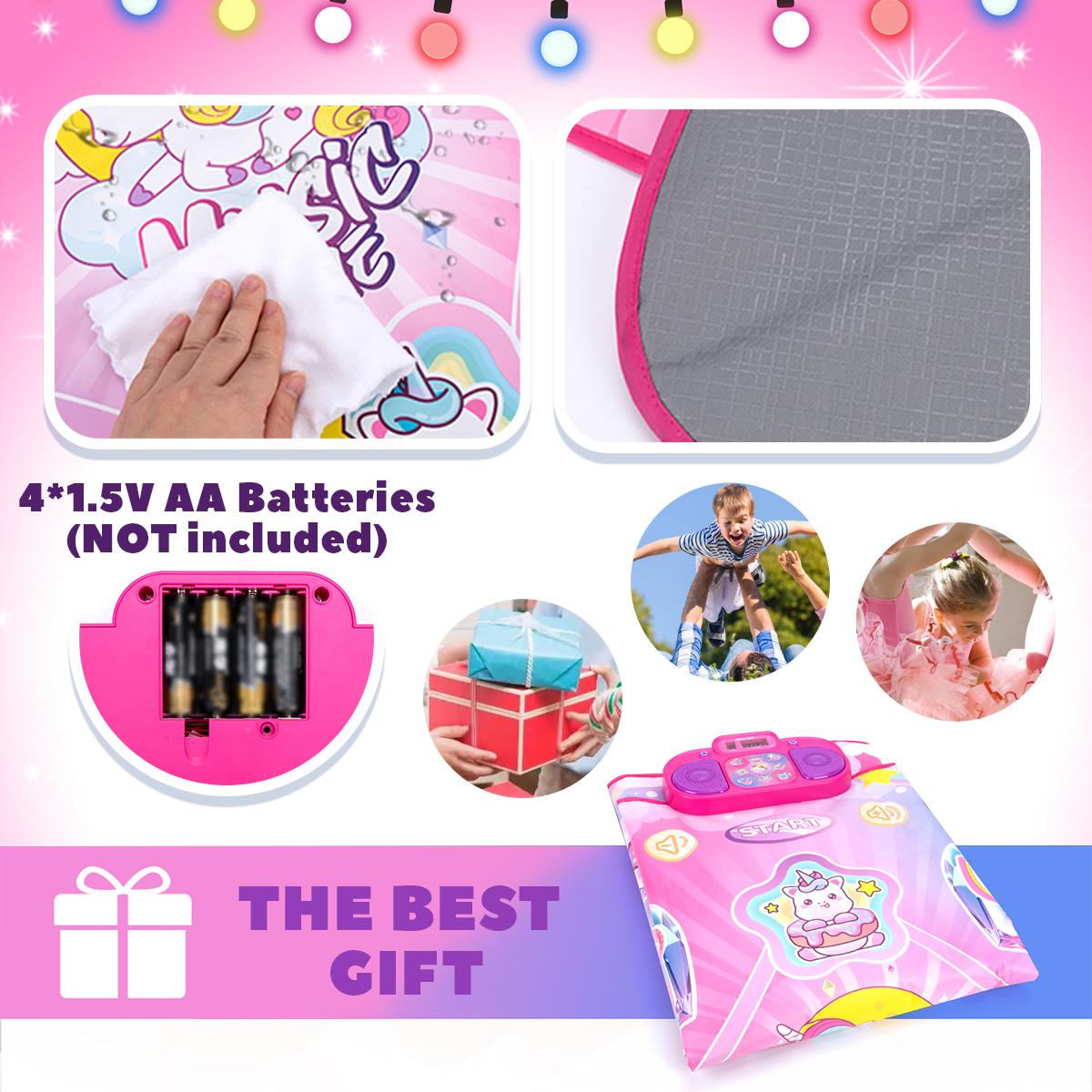 Electronic Dance Game Pad, Multifunctional Modes, LED Lights & Music, Birthday Gift Toy for Girls, Interactive Dancing Mat