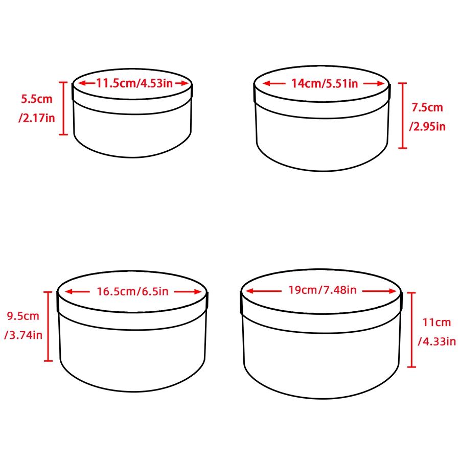 4pcs Cherry Pattern Oval Gift Box Set, Jewelry Organizer for Necklace Earrings Bracelet, Wedding Birthday Party Favor Packaging Box, Holiday Gift Box, Home Desktop Decor Display Case, Perfect for Valentine's Day Christmas Anniversary Gift Wrapping