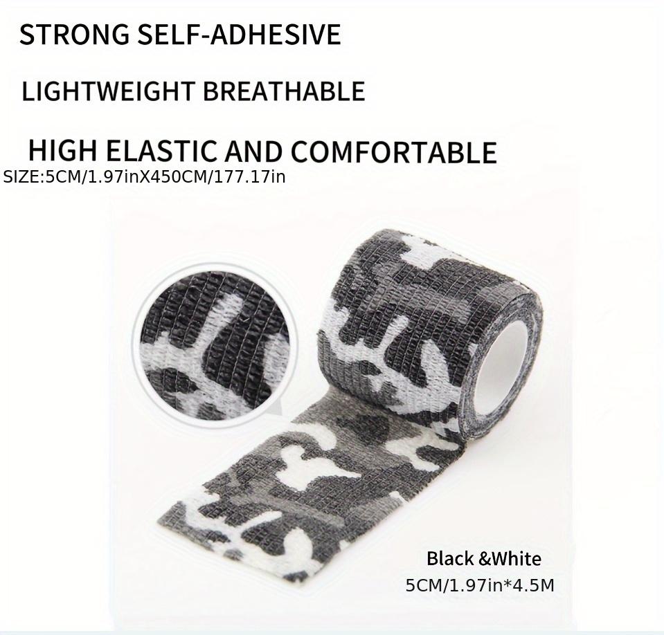 12 Rolls Camouflage Print Self-Adhesive Bandage Wrap for Finger/Wrist Support, Camping/Fishing Gear & Outdoor Sports Safety Guard