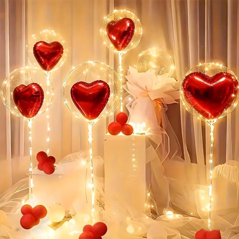 Balloon Column Set with Adjustable Height Transparent Balloon Sticks and Base, Perfect for Weddings Birthdays Baby Showers Engagements New Year Valentine's Day Mother's Day Party Decorations, Balloon Party Supplies