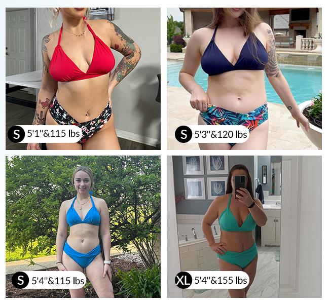 Yonique Women Girls Two Piece Bathing Suits Push Up Bikini Set Halter Swimsuit Swimming Clothing Vintage Swimwear Yonique Women Girls Two Piece Bathing Suits Push Up Bikini Set Halter Swimsuit Swimming Clothing Vintage Swimwear