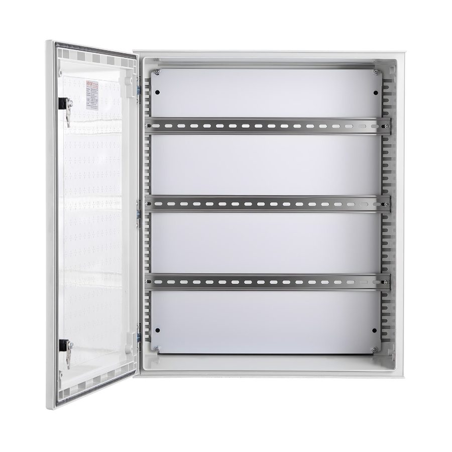 fathersdaygift VEVOR NEMA Steel Case, 24x20x9'' NEMA 4X Fiberglass Electric Enclosure, IP66 Water Dust Resistant, Suitable for Both Outdoor Indoor Use, Includes Mounting Plate (60x50x23 cm)