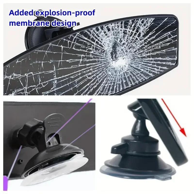 Interior Rear View Mirror 360° Rotates Car Rear Mirror Wide-angle Rearview Mirror Adjustable Suction Cup Car-styling Universal Car Rearview Mirrors Automotive