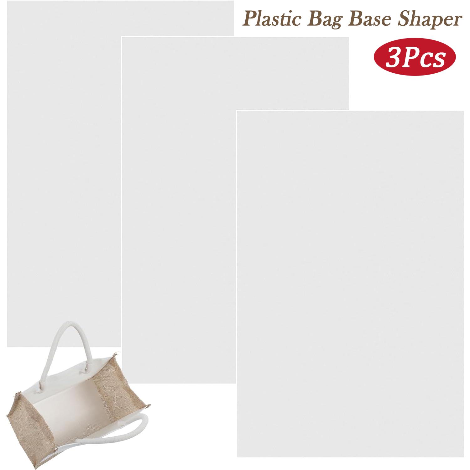 3Pcs Plastic Bag Bottom Insert Rectangle Handbag Base Shaper Purse Base Shaper Bag Stiffener for DIY Tote Bags Purse Backpack Bottom Accessories 12 x 8 Inch