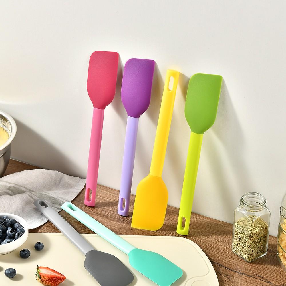 New Color Block Silicone Spatula, Butter Scrape Tool, Cake Smear Knife, Cream Scraper, Kitchen Baking Tools, Essential Bakery Equipment