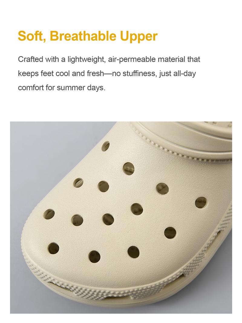 Unisex Comfortable Eva Slip-On Shoes, Lightweight Breathable Casual Footwear, Stylish Hole Shoes for Everyday Wear, Breathable Lightweight Clogs