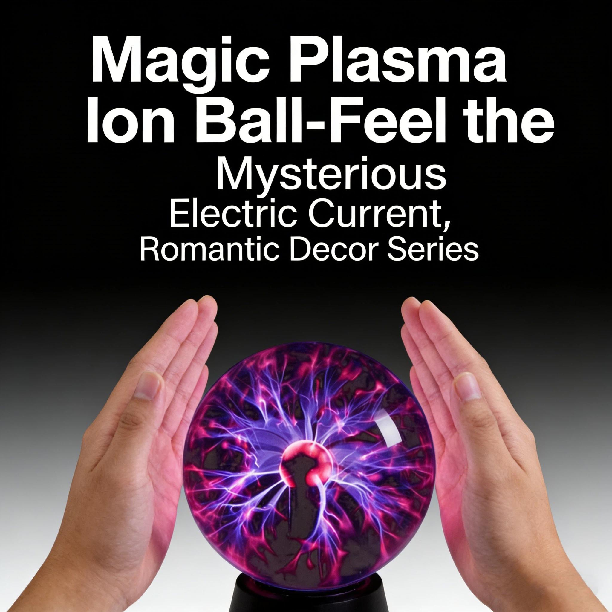 USB Magic Static Ion Ball Lamp, Touch Plasma Ball Night Light, Atmosphere Lighting, USB Powered, Ideal for Bedroom Living Room, Birthday Gift