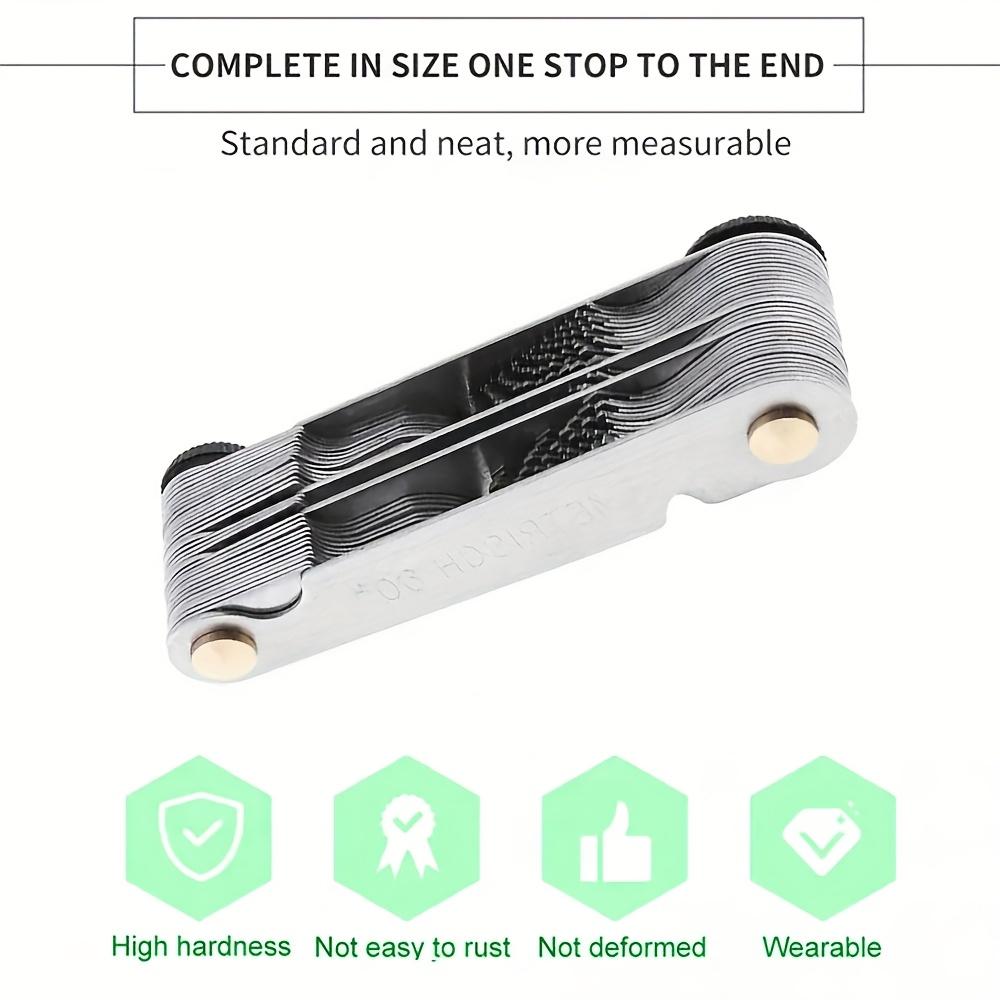 6 Style Alloy Thread Gauge – Dual Metric & Imperial Thread Checker,Handheld Nut and Bolt Identifier,Precision Thread Measurement Tool with Ergonomic Grip,Durable Alloy for Mechanical,Industrial,and DIY Use,Accurate Thread Size Gauge