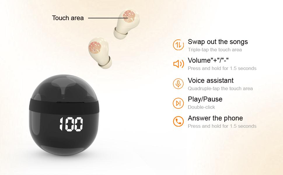 MSHUKCOE Sleep Earbuds for Side Sleepers, Bluetooth Wireless Soft Earbuds for Sleeping, Sleep Earphones Ear Buds Noise Cancelling, Headphones for Sleeping on Side, Tiny Invisble Earbud Small Ears Canal Work