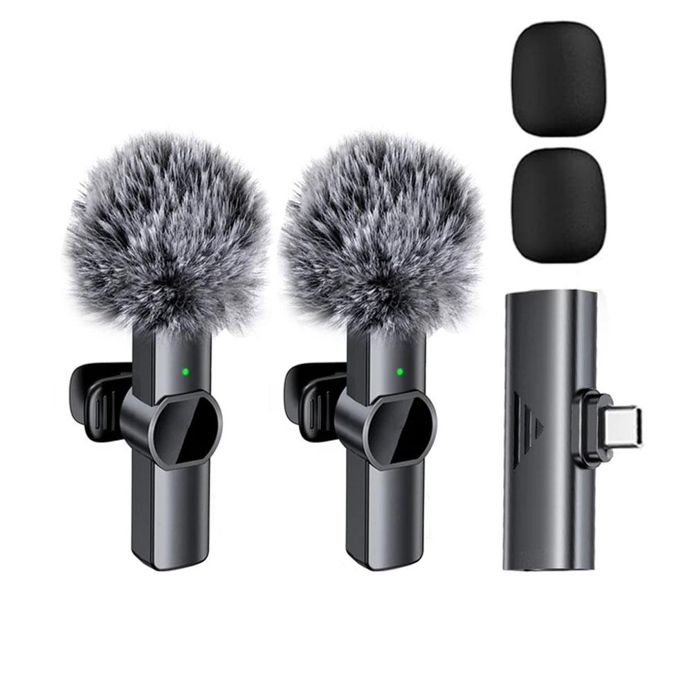 HITOZON Professional Wireless lapel mic for Smartphones,Plug-Play Wireless Microphone With windsock,Lapel Mic for Video Recording,Teaching, interviews,Podcast,Cordless Omnidirectional Condenser Recording Mic for TikTok,YouTube,Vlog