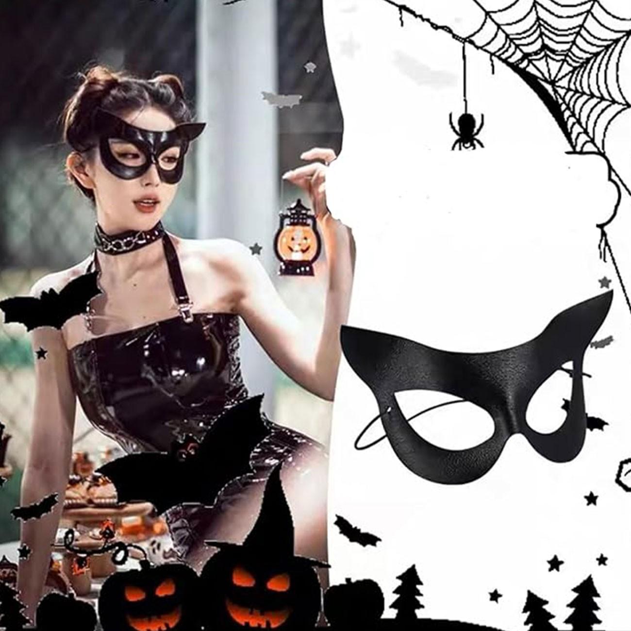 The cute cat lady mask decoration is suitable for wearing together with friends to attend party events, role-playing activities and themed gatherings. With it, you will become charming and alluring, captivating and full of seductive charm. (5-piece set)