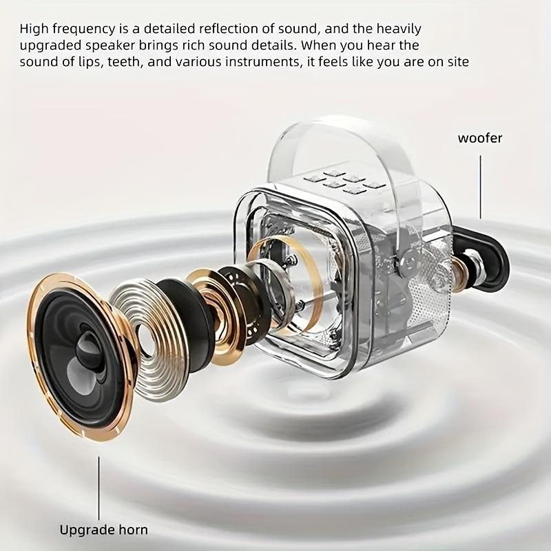 Mini Karaoke Machine for Kids, 2025 TOP Birthday Gifts Ideas for 3-12 Year Old Girls, Christmas Party Gifts Kids' Personal Video Players Accessories with 2 Wireless Microphones - Pink