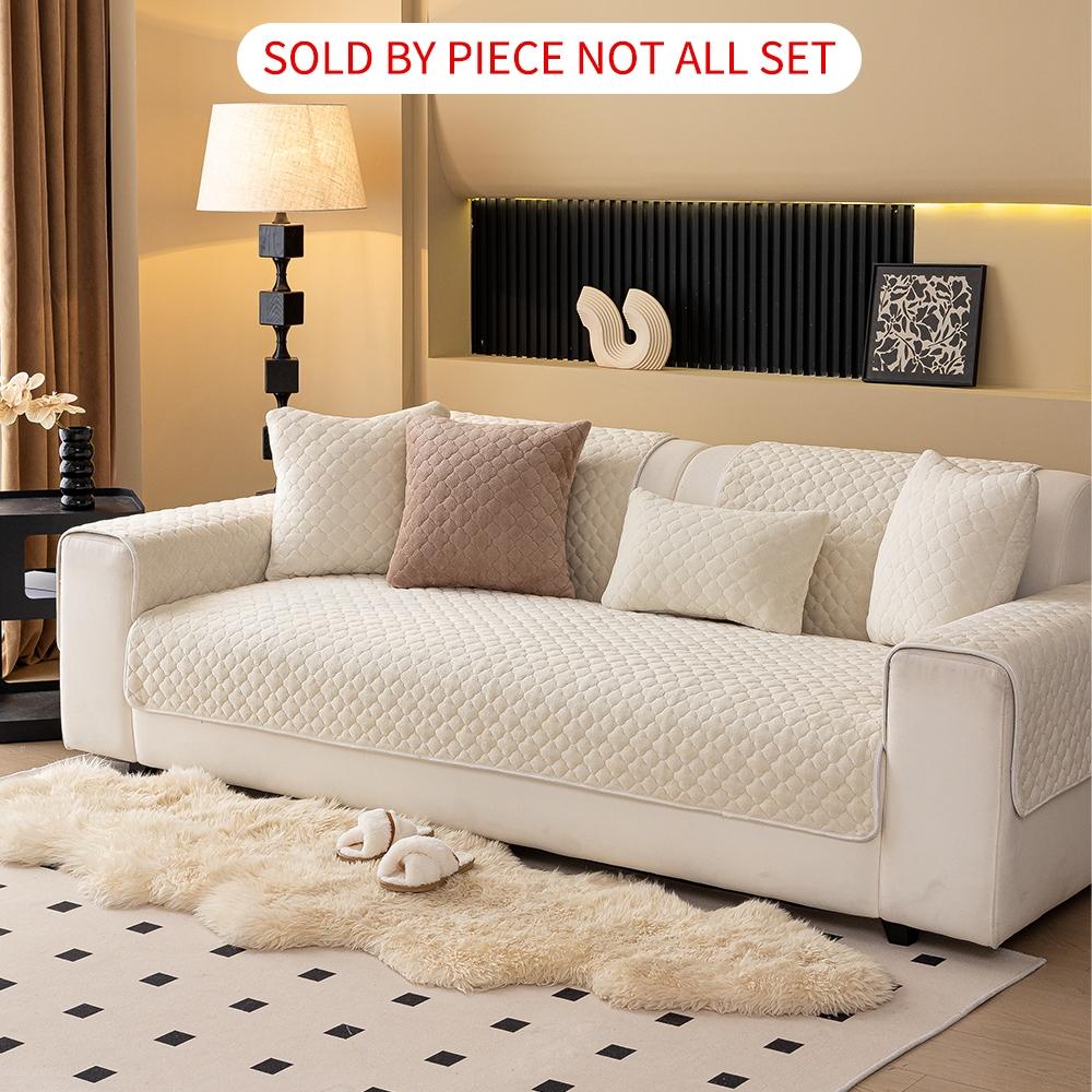 Plush Sofa Cover Set, Soft Sofa Protector, Anti-Slip Dustproof Pet-Friendly Furniture Protector, Washable Dog Bed, Home Decor Essential for 2-5 Seater Sofas