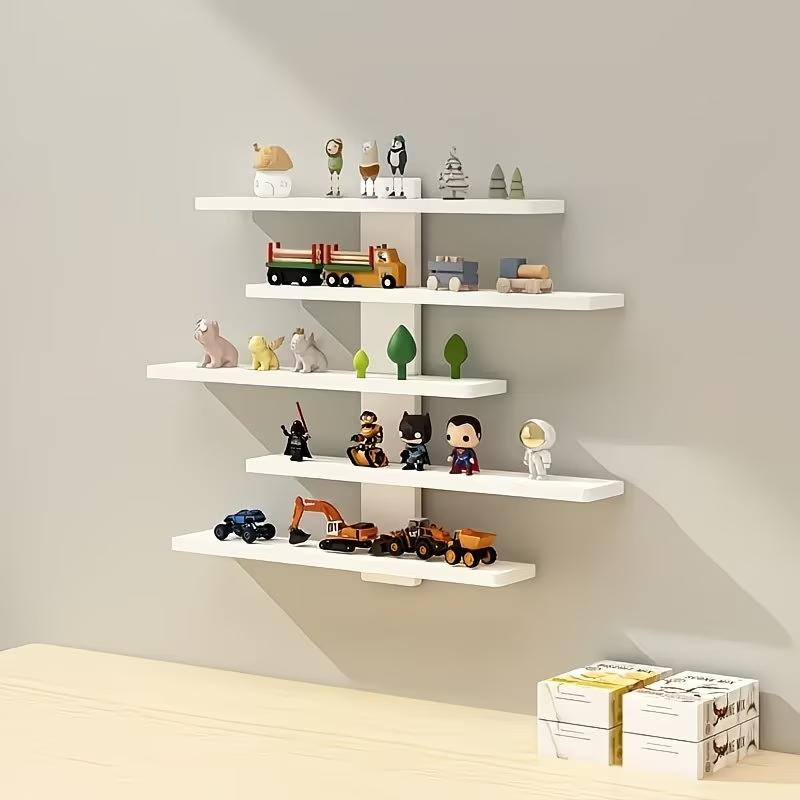 5-Tier Wall-Mounted Floating Shelf, Anime Figure Display Rack, Suitable for Dolls, Plants, Statues, Bedroom, Living Room, Study, Kids' Room