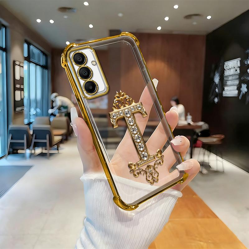 Suitable for [Galaxy A15] high-end phone case🥰，Features a premium-look printed design—not actual 3D diamond studs，Choose from any of the 26 letters. YM99
