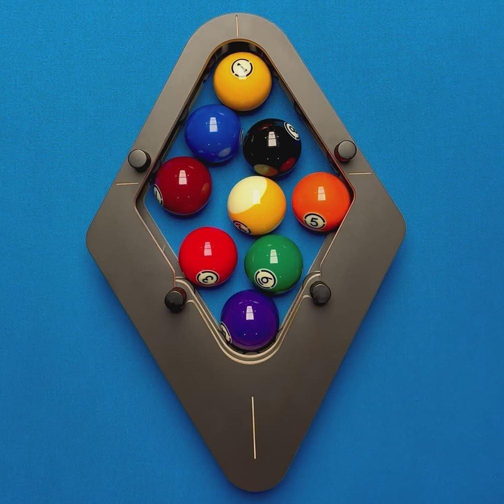 Professional Billiard Rack System, Eliminate Gaps, Solid Wood 9 Ball Triangle Rack, Adjustable Billiard Accessories