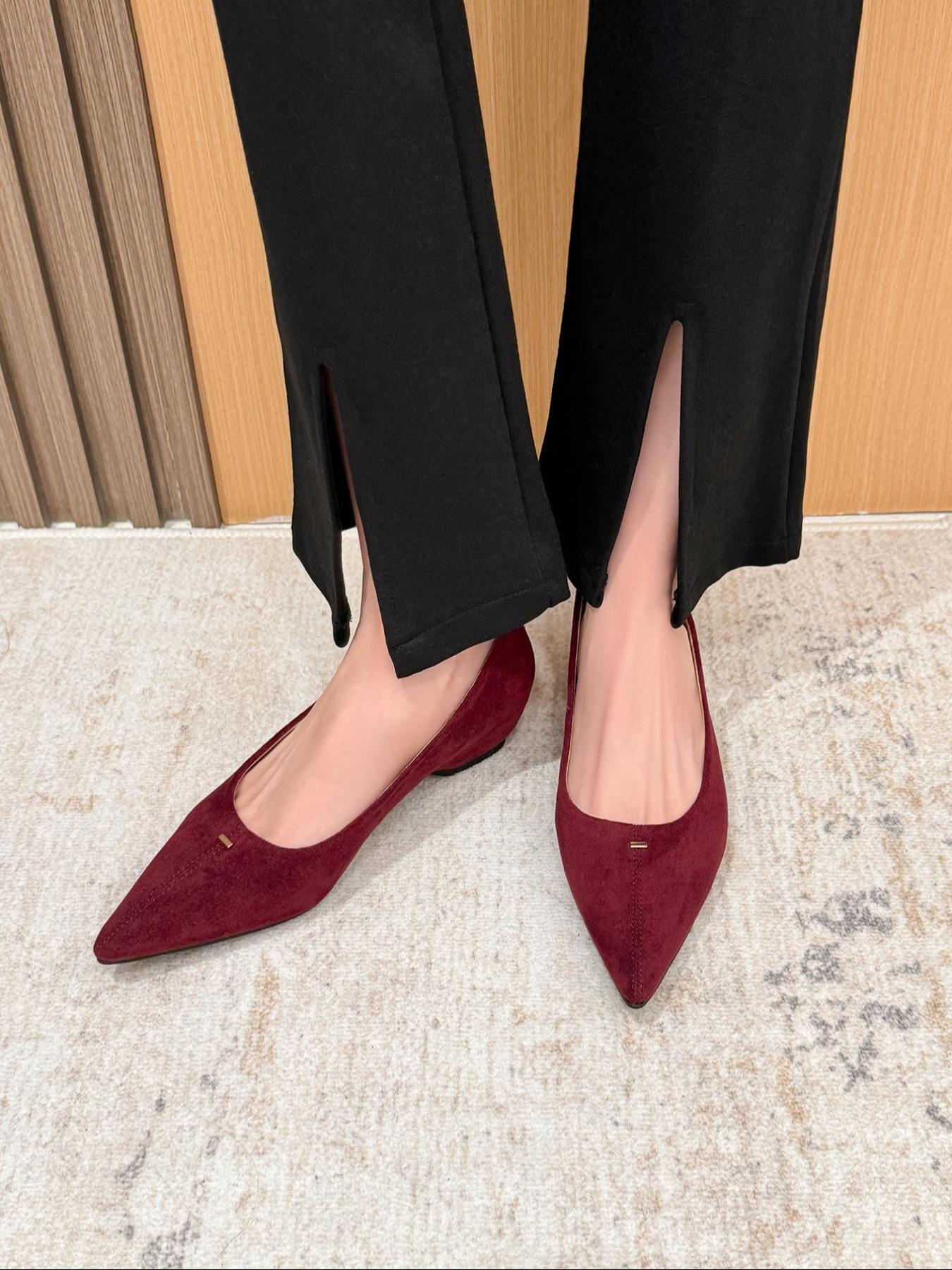 Women's Pointed Toe Flat Shoes, Elegant Textile Upper, Medium Width, All Season Fashion Sneakers, New Style Casual Footwear, Walking Shoes, Flats Shoes
