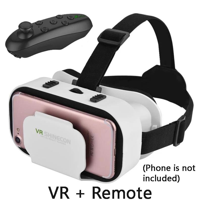 Shinecon Virtual Reality 3D VR Glasses Headset Device Helmet Goggles Lenses For Mobile Smartphone Smart Phone Cell Realidade Viar Game Controller movie film video show Viewer Eyewear Head-Mounted Compatible with 4.7-6.0 inch Phones