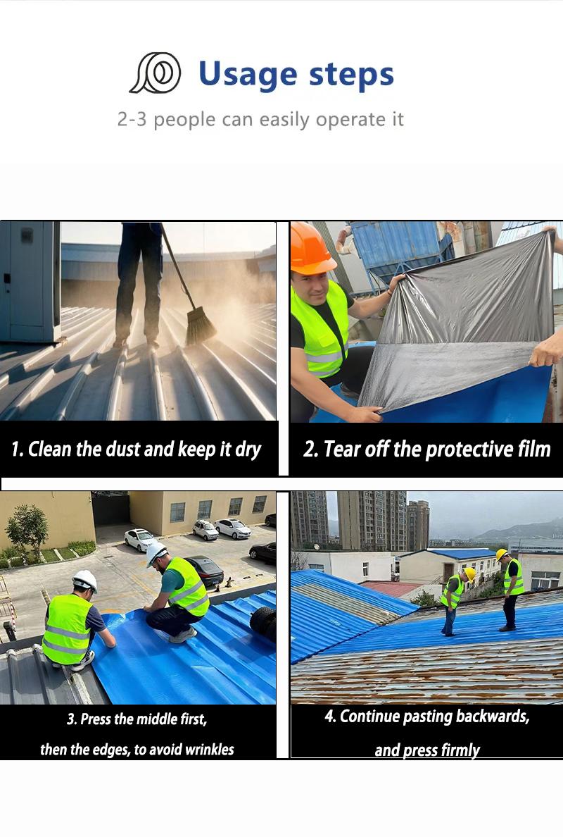 Roof Leak Repair, 3.94in (W) * 11yd (L), High Low Temperature Resistant (-76°F To 230°F), UV & Corrosion Resistant, Quick Leak Repair For Rusty Roofs Wood Structures & Corrugated Tiles