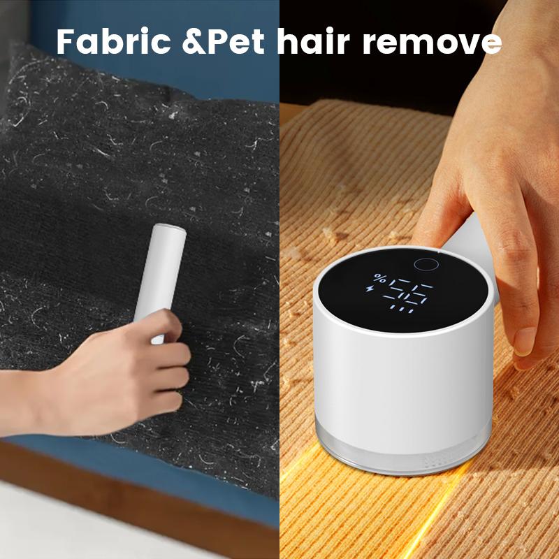LENTORGI Rechargeable Fabric Shaver, Electric Lint Remover with Led Digital Display and 6-Leaf Blades, 3-Speeds, Hairball and Pet Hair Remover for Clothes, Bedding, Blanket, Furniture, Carpets, Sofas