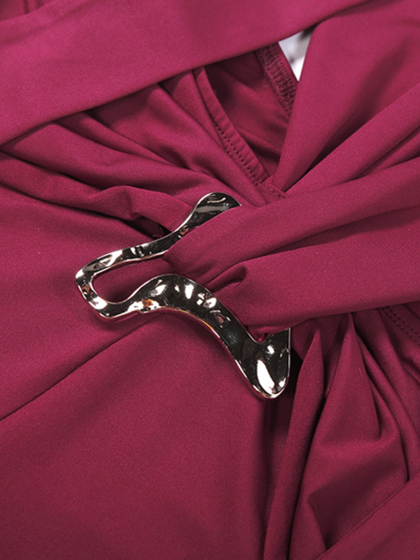 Women's Sleeveless Backless Tie Neck Long Pants Jumpsuit, Decorative Autumn Fashion, Sexy One-Piece Women's Sleeveless Backless Tie Neck Long Pants Jumpsuit, Decorative Autumn Fashion, Sexy One-Piece