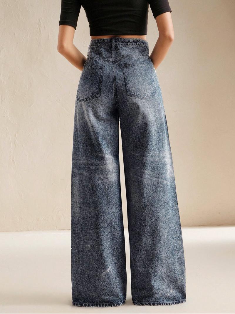Women's New Trendy Rhinestone Glitter Straight Leg Jeans, Party Washed Denim Young Elastic Comfortable Long Pants, Casual Fitted H-Type Women's New Trendy Rhinestone Glitter Straight Leg Jeans, Party Washed Denim Young Elastic Comfortable Long Pants, Casual Fitted H-Type
