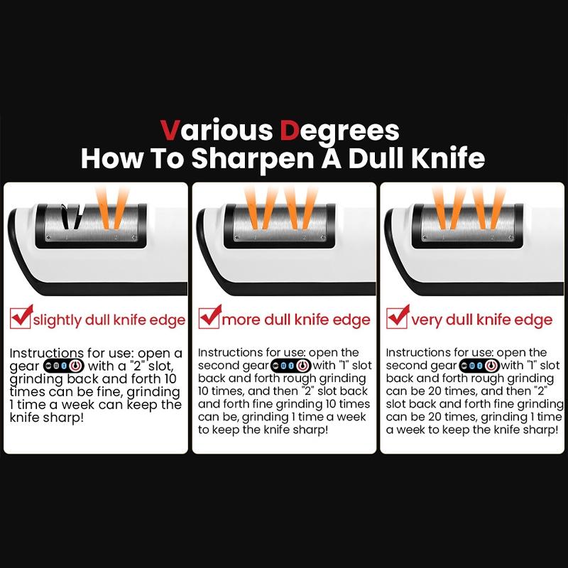 Electric Knife Sharpener, 1 Count Multifunctional Knife Sharpener, Household Kitchen Gadget, Easy to Use & Time-Saving Tool, Must-Have Kitchen Essentials, Trending Gift for Home Cooks 2025