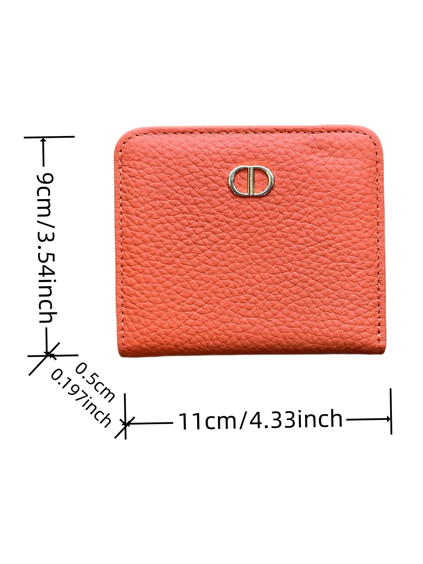 Women's Leather Wallet, Short Design, Genuine Cowhide, Ultra-Thin, Minimalist Style, Multi-Functional Foldable Coin Purse