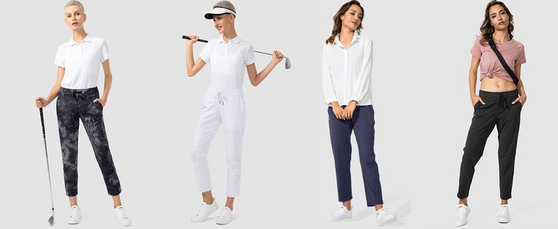 G Gradual Women's 7/8 Stretch Ankle Pants with Deep Pockets Teacher Outfit Comfortable Casual Sweatpants for Golf Athletic Lounge Travel Workout Drawstring Waist Jogger Sporty Comfy Breathable