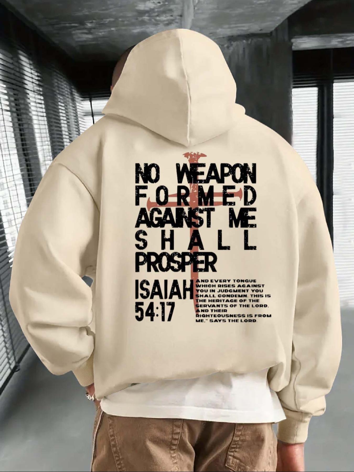 Men's Casual Loose Hooded Sweatshirt with Letter Graphic Print, Thick Fleece Lining, Fall & Winter Fashion, Comfortable Fit
