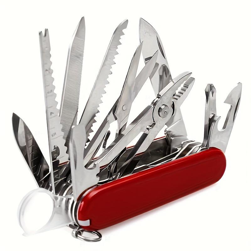 Ultimate Multi-Tool Kit,multi-purpose,tool, featuring a folding knife, screwdriver, bottle opener, scissors, and pliers. Perfect for camping, emergencies, and daily use. An ideal birthday and Valentine's Day gift for men, fathers, and husbands. Toolkit