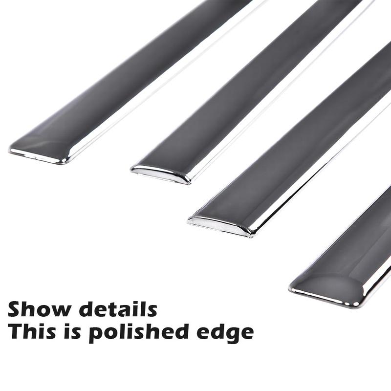 CROSSDESIGN Fit For 14-18 Silverado/Sierra Crew Cab Body Side Molding Trim 4PCS 1/18" Chrome