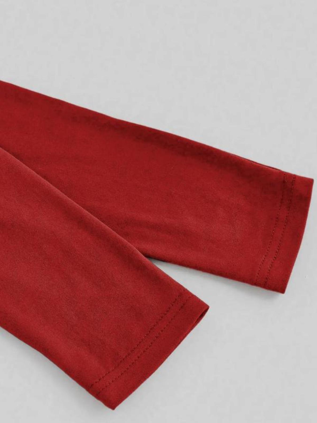 Men's 3-Piece Knit Bull Print Round Neck Long Sleeve T-Shirt Set, Graphic, Fitted Casual Fashion, Soft Handfeel, Comfortable Streetwear