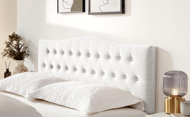Tufted Upholstered Headboard Twin/Full/Queen/King Size, Sturdy and Durable Solid Wood Bed headboard, Fabric Headboard Adjustable Height from 37” to 51”, Modern Button Diamond Design Head Board