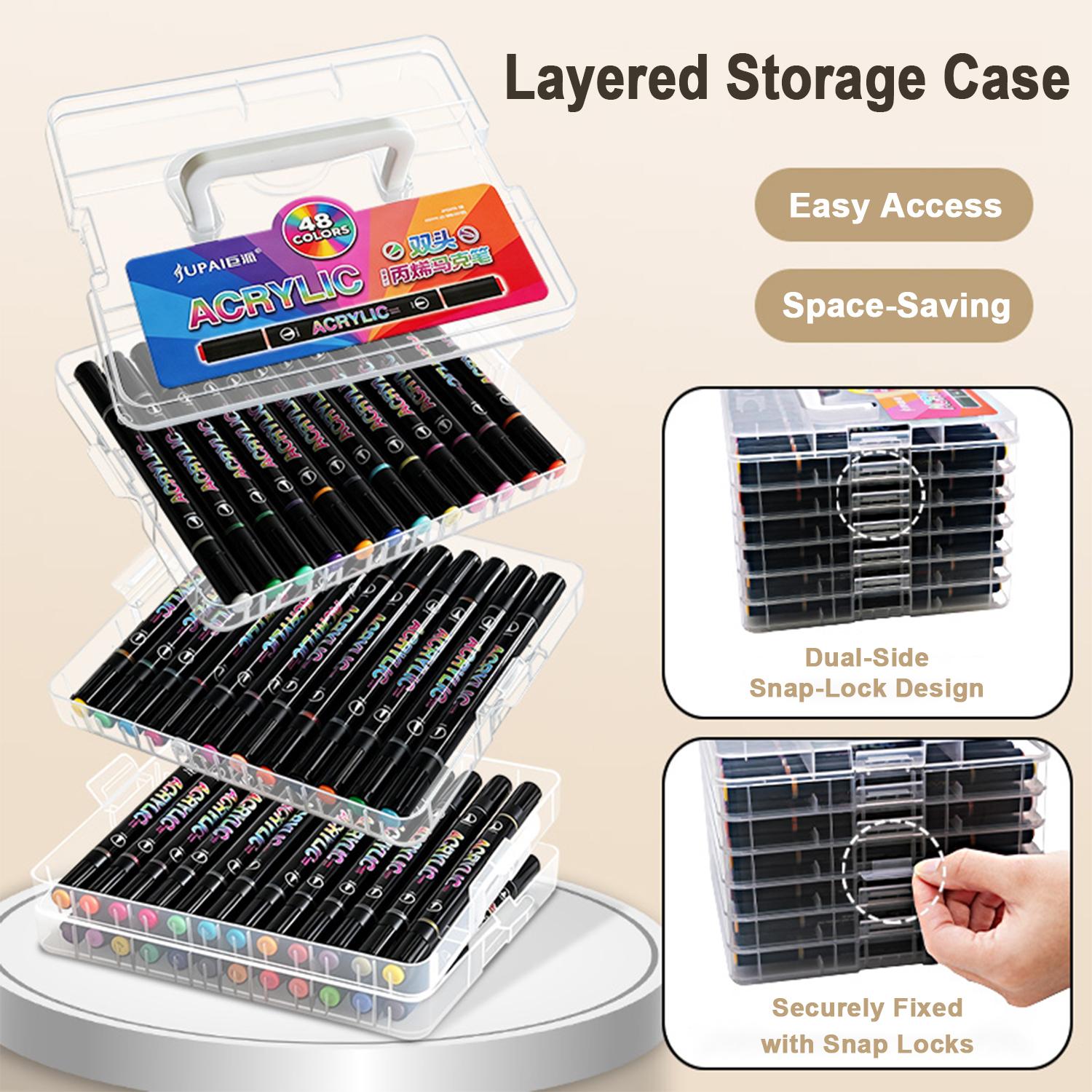 Metallic Color Markers 12/24/36/48/60/72 Colors, Non-Transparent Art Pens for DIY, Anime, School Supplies, New Condition