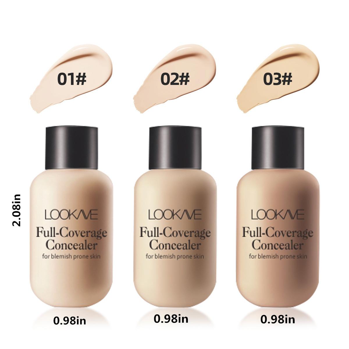 Lightweight and Compact Mini Liquid Concealer - High Coverage To Conceal Blemishes, Dark Circles, and Imperfections, Travel-sized, Makeup