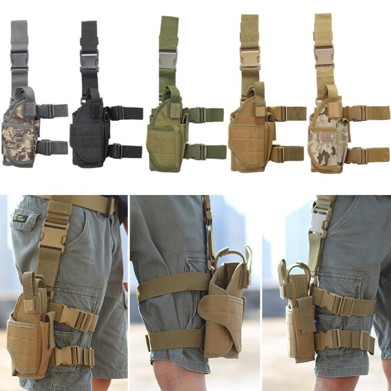 Multifunctional Tactical Leg Gun Holster, Outdoor Sports Leg Bag Quick Draw Pouch, Universal Camo Hunting Bag