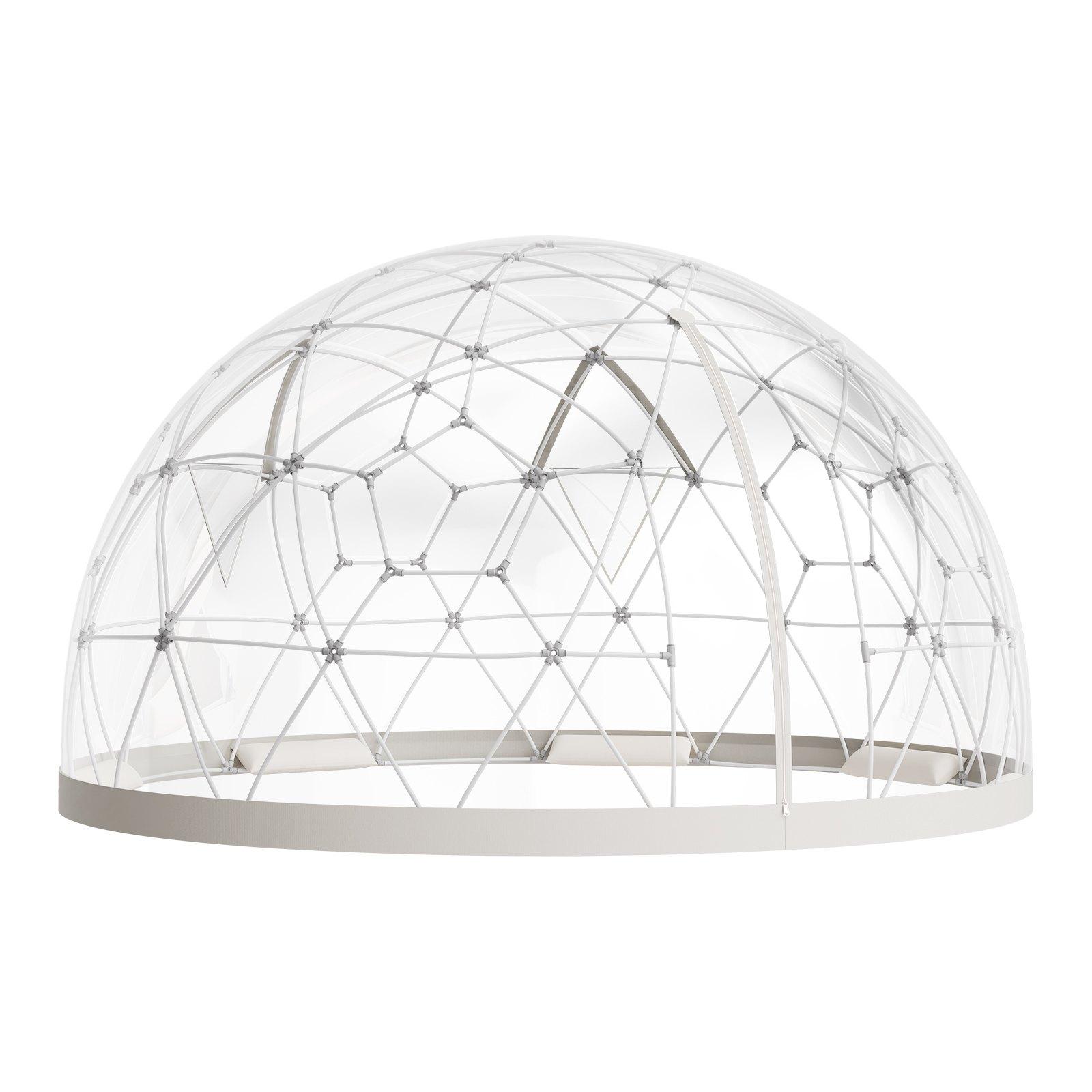 VEVOR Garden Dome Igloo, 12x 7.2 ft Outdoor Clear Bubble Tent for 4-7 Person, Weatherproof Geodesic Dome Greenhouse with Window, PVC Igloo Tent for Backyard Patios Camping Party Wedding