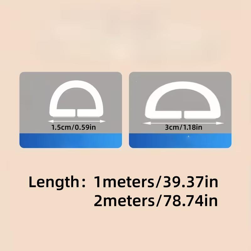 1pc of Self-Adhesive White Cable Cover- Available in Lengths of 1meters, 2meters. This Half-Round Wire Protector Is Designed for Mini Flexible Cables, Made from PVC Material, Conceals Cords And Helps Prevent Tripping Hazards