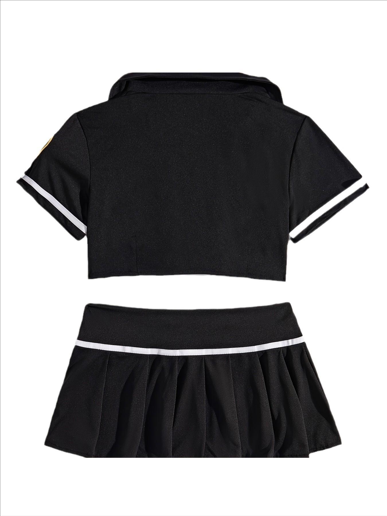 European Style Maid Dress for Women, Split Role-Playing Costume, Female Police Officer Flight Attendant Uniform, All Seasons Fitted Suit