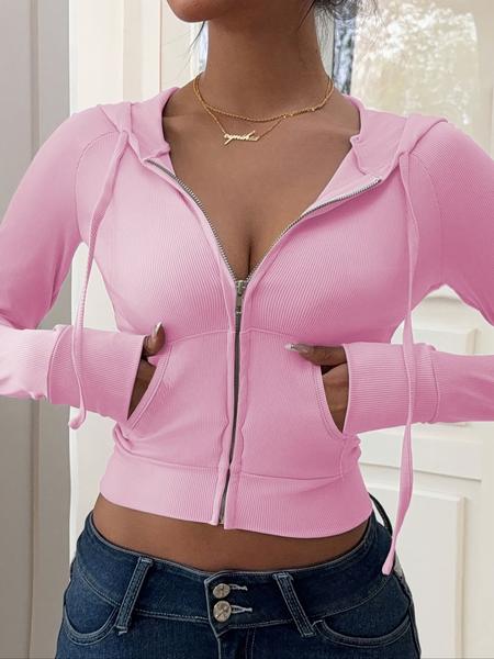 This Women's Casual Lightweight Long-sleeve Zippered Jacket Features A Slim-fit Hooded Jacket with Pockets, Making It A Comfortable Fit for Any Outdoor Occasion, Whether It's for Work, Holidays, Or The Streets, Breathable Fabric Outerwear