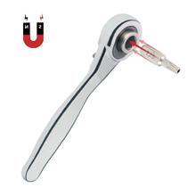 STREBITO Right Angle Screwdriver 32-Piece 1/4 Inch Mini Ratchet Set Low Profile Offset Bit Set with 72-Tooth Ratcheting Wrench Stubby Ratchet 90 Degree Screwdriver for Small Spaces