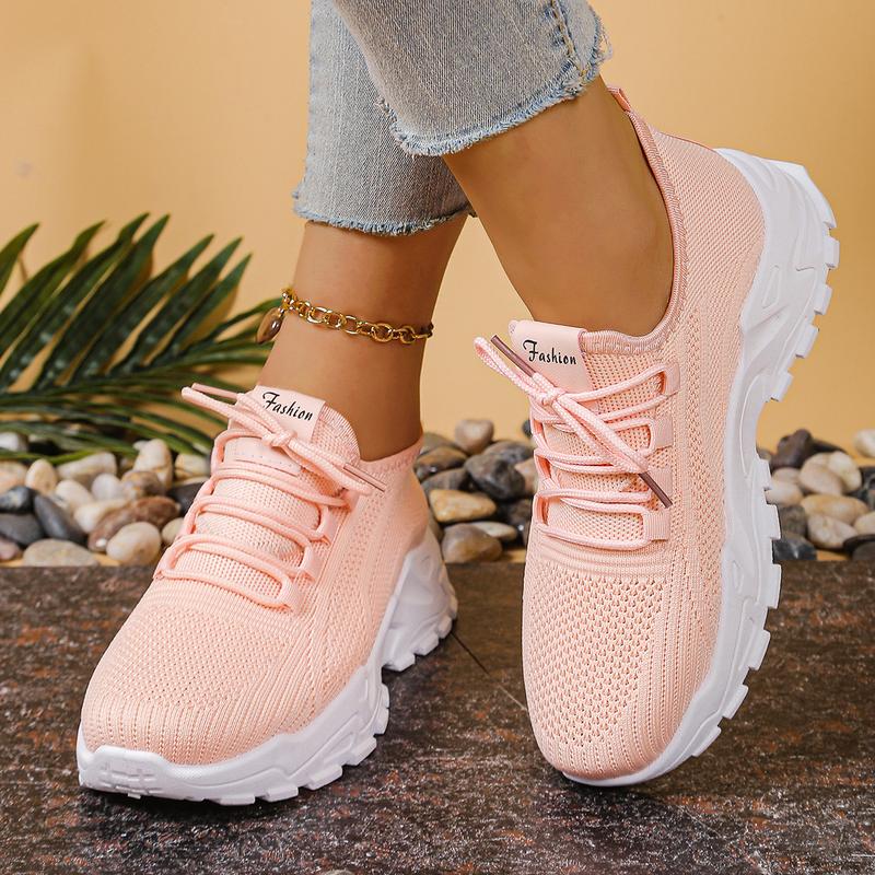Women's Sports Shoes - Breathable Mesh Tennis Shoes with Thick Cushioned Soles | All-Season Walking, Gym, and Casual Lace-Ups
