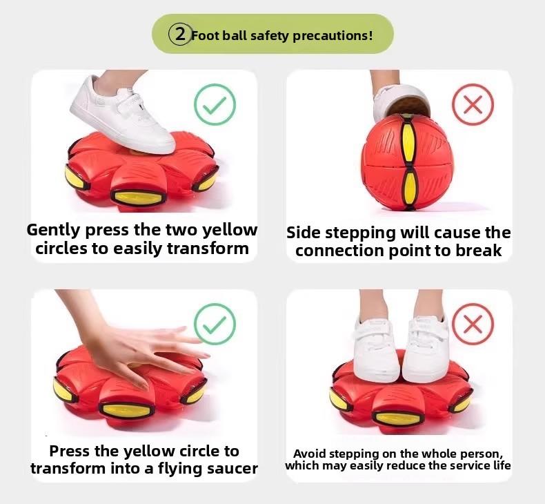 Dog toy - Self-amusement boredom relief elastic ball - Magic flying disc - Deformable ball - Footed ball - Educational toy - Outdoor sports ball